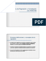 Análisis de Regresión y Correlación Con MINITAB