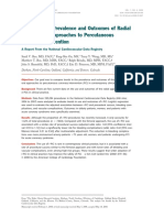 Trends in The Prevalence and Outcomes of Radial and Femoral Approaches To Percutaneous Coronary Intervention