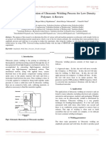 Modeling and Optimization of Ultrasonic Welding Process For Low Density Polymer: A Review