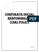 Corporate Social Responsibility (CSR) Policy: Page 1 of 12