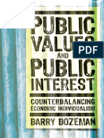 Barry Bozeman-Public Values and Public Interest - Counterbalancing Economic Individualism (Public Management and Change) - Georgetown University Press (2007) PDF