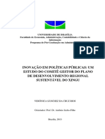 CRUZ RIOS, Verônica Sanchez. Inovação em Políticas Públicas Um Estudo Do Comitê Gestor Do Plano de Desenvolvimento Regional Sustentável Do Xingu