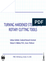 Turning Hardened Steel Using Rotary Cutting Tools