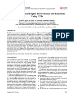 Investigating Diesel Engine Performance and Emissions Using CFD