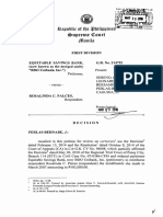 Equitable Savings Bank vs. Palces