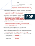 Atomic Spectra Worksheet Answer Key 05-06