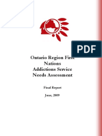 Ontario First Nations Addiction Service Needs Assessment Report