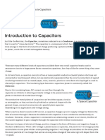 Introduction To Capacitors, Capacitance and Charge