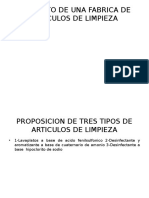 Proyecto de Una Fabrica de Articulos de Limpieza