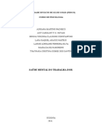 Projeto Intervenção em Saúde Do Trabalhador