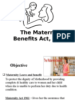 IR Lecture 21 Maternity Benefit Act