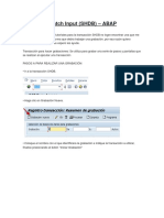 Grabación Batch Input TX SHDB