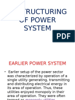 Restructuring of Power System