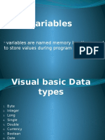 Variables: Variables Are Named Memory Locations Used To Store Values During Program Execution