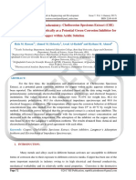 Green Corrosion Electrochemistry: Cheilocostus Speciosus Extract (CSE) Investigated Electro-Analytically As A Potential Green Corrosion Inhibitor For Copper Within Acidic Solution