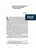 BUTLER Actos Performativos y Constitución Del Género PDF