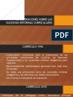 Consideraciones Sobre Las Sucesivas Reformas Curriculares de Ecuador