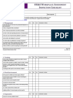 OHS WorkplaceAssessment InspectionChecklist