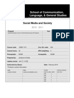 Social Media Course Outline - Summer 2010