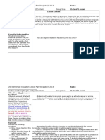 USF Elementary Education Lesson Plan Template (S 2014) - Grade Level Being Taught: Subject/Content: Group Size