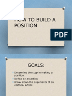 How To Build A Position