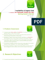 Effects of Availability of Organic Food: Products On Consumer Choice For Fast