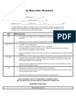 Body Mass Index Worksheet