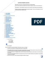 Operational Amplifier Parameters