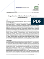 Exergy Evaluation of Biodiesel Production Process From Euphorbia Lathyris