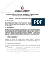 Bou PHD Mphil Regulation