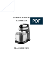 Hand Mixer: Instruction Manual