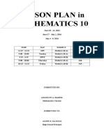 Lesson Plan in Mathematics 10