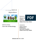 An Assignment On Biofertilizers