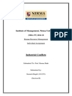 Institute of Management, Nirma University: Industrial Conflicts