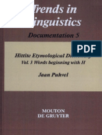 (Trends in Linguistics. Documentation 5) Jaan Puhvel-Hittite Etymological Dictionary, Volume 3 - Words Beginning With H-De Gruyter (1991)