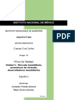 Tarea-19. - Unidad 5. - Mercado Inmobiliario, Promotores de Vivienda, Desarrolladores Inmoliarios