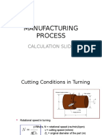 Calculation Manufacturing Process