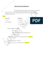 Answers TC Calorimetry Practice Questions