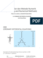 Pemodelan Dan Metode Numerik (Modeling and Numerical Methods)