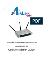 Quick Installation Guide: MIMO XR™ Wireless Broadband Router