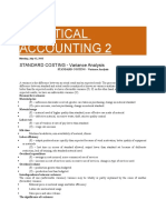 Practical Accounting 2: STANDARD COSTING - Variance Analysis