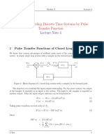 Module 2: Modeling Discrete Time Systems by Pulse Transfer Function