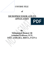 Course File of Microprocessor and Its Application