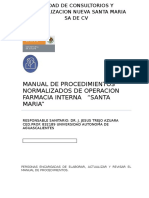 Manual de Procedimientos Normalizados de Operacion Farmacia Interna