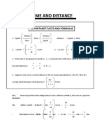 Time and Distance PDF