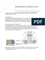 Connecting Instrument Serially To The Computer