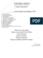 Cronograma de Estudo Escatológico 2017