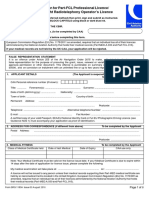 AEROPLANES - Application For Part-FCL Professional Licence/ Instrument Rating/UK Flight Radiotelephony Operator's Licence