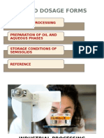 Semisolid Dosage Forms: Industrial Processing