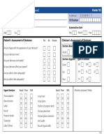 Assessment of Dentures Form 10: (If Required)